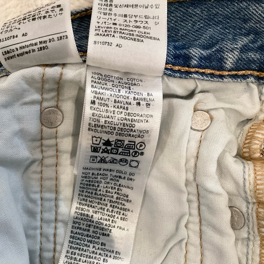 Levi’s 501 W27 (US 4/5) Denim Women’s Shorts High Rise Distressed 56327-0321 - Picture 8 of 11